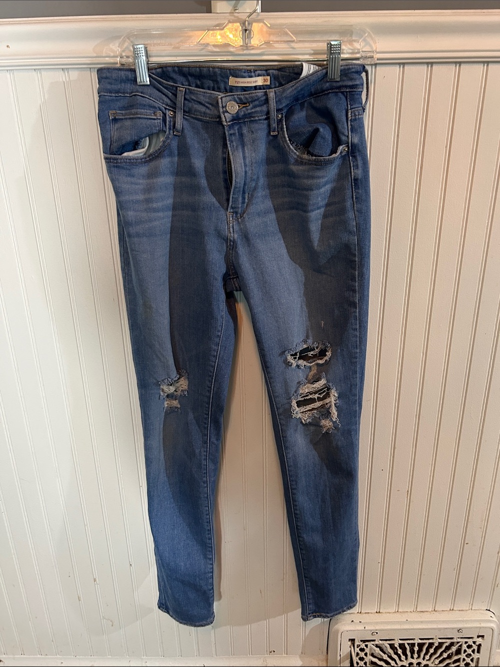 Levi's Blue Ripped Women's Skinny Jeans